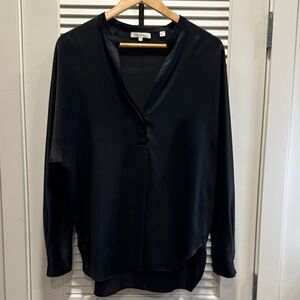 Vince Black Silk Blouse